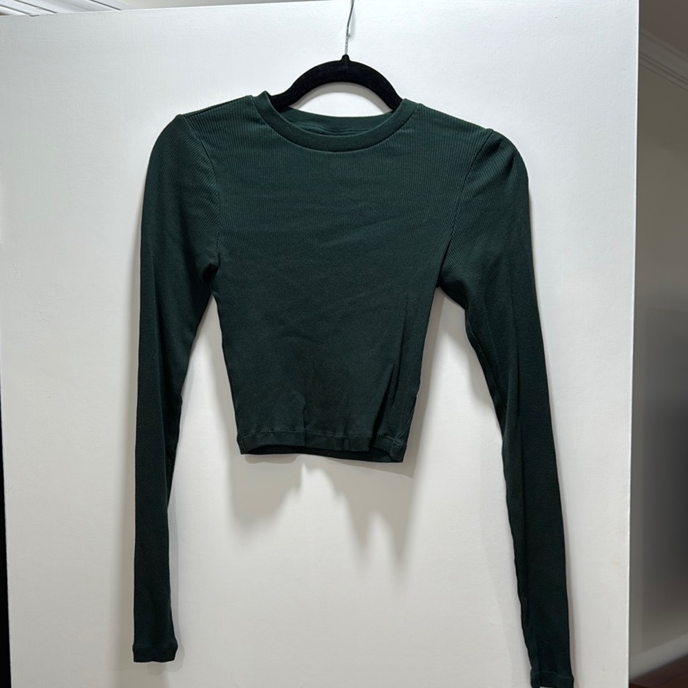 Dark Green Long Sleeve Top